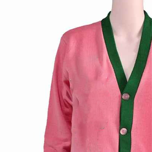 Greek Sorority Fraternity Winter <b>Cardigan</b> V-Neck Women's Acrylic Knitted Embroidery Appliques Logo <b>Varsity</b> Button Customizable - Product Image 3