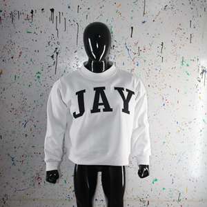Sudadera JAY WHITE con cuello alto 100% NEGRO, sudadera con cuello ancho y bordado aplicado, CLUSH SPORTS - Product Image 6