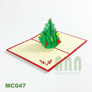 High Quality Custom Printed 3D Pop-Up 'Thank You' Christmas Tree Greeting <b>Cards</b> Perfect Souvenir Birthdays Love Hot Stamping UV - Product Image 2
