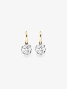 Lab Grown Diamond 2 Cut Dangle <b>Drop</b> Solitaire Hoop Earrings Georgian Prong Set Custom 14K 18K Gold Wedding 4 Carat Wholesale - Product Image 3