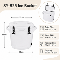 Glacière isotherme portable 25L avec couvercle et bouchon de vidange pour camping, fêtes en plein air, OEM ODM