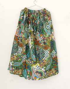 Jupe longue plissée décontractée en coton à motifs floraux, écologique, rose, pour femme, fabriquée avec des couleurs naturelles - Product Image 6