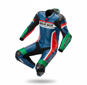 Combinaison de course en cuir respirant MALIK RAZA |   Anti-perforation thermique |   Équipement de sécurité sur mesure à séchage rapide 2026 - Product Image 1