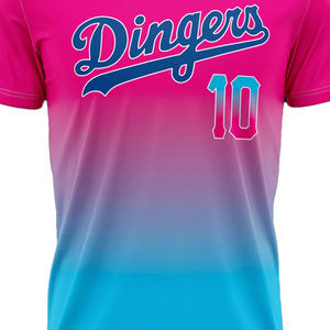 Maillot de baseball personnalisé unisexe à col ras du cou, respirant, séchage rapide, anti-bactérien, impression par sublimation, broderie - Product Image 5