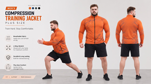 Men Plus Size Sportswear Training <b>Jackets</b> High Compression Yoga <b>Jacket</b> Quick Dry Gym Wear Full Zipper Men Printed Running <b>Jacket</b> - Product Image 5