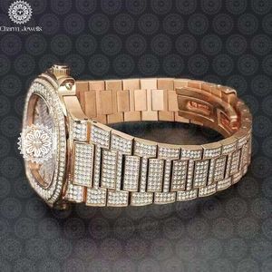 Charm Jewells – boîtier de montre de luxe en acier inoxydable, 40mm, mouvement mécanique analogique, cadran, résistant à l'eau 10 bars, cristal saphir - Product Image 4