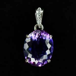 Colgante de Amatista Púrpura Natural, Corte Pera, Gema en Plata de Ley 925, Collar de Joyería Certificada, Regalo para Ella, Fiesta de Compromiso - Product Image 5