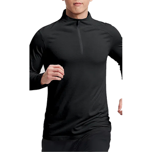 Wholesale Fitness Apparel Supplier Bulk Cheap Price Quick Dry Athletic Pullovers Body Fit Quick Dry Breathable 1/4 <b>Zipper</b> <b>Jacket</b> - Product Image 3