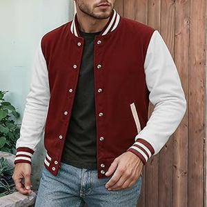 Oem Manufacturer Custom logo Chenille Embroidery Leather Sleeves College Wool Body Baseball Letterman Varsity <b>Jacket</b> for Men - Product Image 2