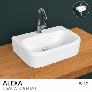 ก๊อกน้ำแบบก้านโยกเดี่ยวเคลือบโครเมียมเงาทันสมัย ALEXA ได้รับการรับรองมาตรฐาน NSF สำหรับอ่างล้างหน้าแบบวางบนเคาน์เตอร์พร้อมที่ระบายน้ำ - Product Image 2