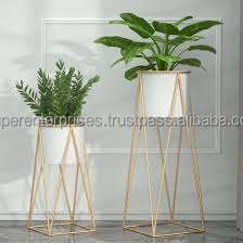 Macetas y macetas de diseño de Metal para decoración de plantas de latón de alta calidad, la mejor maceta de Interior para decoración de suelo, macetas largas de latón con acabado brillante - Product Image 5