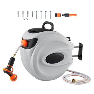 Avvolgitubo da Giardino Retrattile da 25,6 m (84 ft) con Attacco Girevole a 180 Gradi da Parete, Ugello a 9 Getti e Lunghezza di 30,5 m (100 ft) - Product Image 4