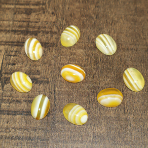 พลอยอะเกตบอตสวานาสีเหลืองธรรมชาติทรงรีขนาด 10x14 มม. สำหรับทำเครื่องประดับ ขายส่งจำนวนมาก - Product Image 2