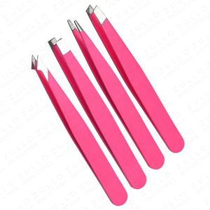 Pink Stainless Steel Eyebrow Tweezers Set Custom Logo Hair Removal Beauty <b>Makeup</b> Grooming <b>Tool</b> OEM Private Label - Product Image 5