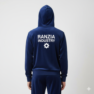 RANZIA Men Rhinestone Zip Hoodie RANZIA Streetwear Heavyweight Zip Hoodie RANZIA Distressed Acid Wash Zip Hoodie - Product Image 2