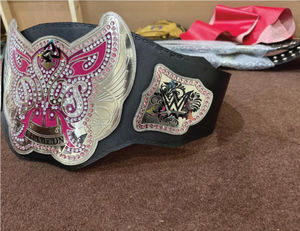 Cinturón de Campeonato de Lucha Libre Personalizado Divas W-W-E, Cinturón de Título Femenino Personalizado N-I-K-K-I B-E-L-L-A, Aleación de Zinc Chapada en Oro - Product Image 4