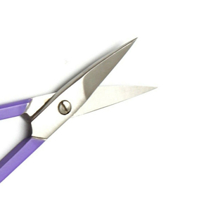 Ciseaux à cuticules violets en acier inoxydable mat pour manucure, lame droite, coupe-ongles, soin des ongles, vente en gros - Product Image 2