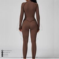 Combinaison de yoga chic à fermeture éclair frontale, effet seconde peau, dos nu, respirante, écologique, anti-transpiration, extensible dans les quatre sens