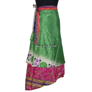 ¡Descuento al por Mayor! Saias Mágicas de Seda India Surtidas, Reversibles de 2 Capas, de la India, Saias Largas de Seda Mágica - Product Image 2