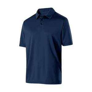 Navy Blue Pakistan Wholesale <b>Classic</b> Stand Collar Solid Knitted 100% Cotton Anti-Wrinkle Quick Dry Breathable Blank Plain 2026 - Product Image 3
