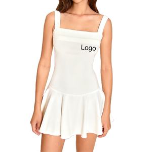 ชุดกระโปรงกีฬาผู้หญิง ผ้าฝ้ายยืด 100% ระบายอากาศได้ดี เหมาะสำหรับเทนนิส กอล์ฟ มีกางเกงซับในในตัว รับผลิตตามแบบ OEM - Product Image 1