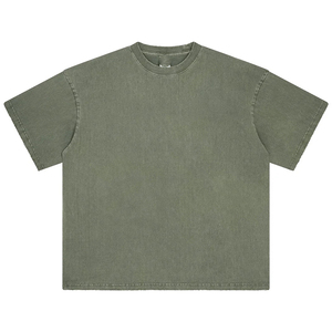 Trending Men's Custom Logo Printed Oversize t-shirt Casual <b>Acid</b> Wash Jersey 100% Cotton <b>Drop</b> Shoulder O Neck T-Shirt For Men's - Product Image 4