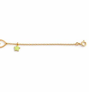 18ct Gold Enamel Star Charm Bracelet for Women Colorful Geometric Link Chain Adjustable Fashion Jewelry Party Daily - Product Image 4