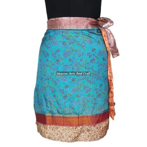 Wholesale Short Mini Skirt Indian Women <b>Wrap</b> Mini Skirts Vintage Silk Bohemian Hippie <b>Beach</b> Magic Short Dress Summer Mini Skirts - Product Image 5