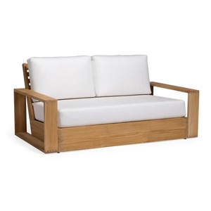 Ensemble de canapés de patio en teck massif en forme de L – Mobilier de salon extérieur de luxe pour hôtel et complexe hôtelier avec coussins - Product Image 5