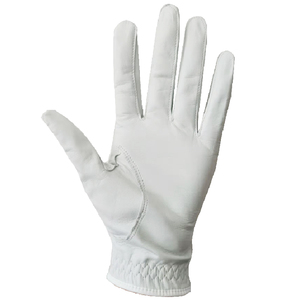 Gant de golf en cuir véritable blanc, main droite, antidérapant, à enfiler, unisexe, pour le sport - Product Image 1