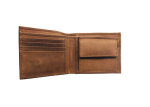 Portefeuille en cuir véritable fait main avec poche à monnaie, portefeuille fin pour homme, portefeuille de voyage - Product Image 5