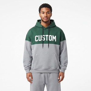 Sudadera con Capucha Extra Grande de Dos Tonos para Hombre, de Alta Calidad, Manga Larga, Informal, Color Sólido, Ropa de Calle para Invierno - Product Image 5