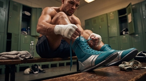 Dumela Boxing Sets Teal and Silver Leather <b>High</b> <b>Top</b> Training <b>Boots</b> Eco-Friendly Durable All Seasons - Product Image 3
