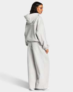 Custom Logo Women's Moon <b>White</b> Contrastline Sweatpants Oversized Casual Women's Fleece Baggy <b>Joggers</b> Premium Quality Trouser - Product Image 5