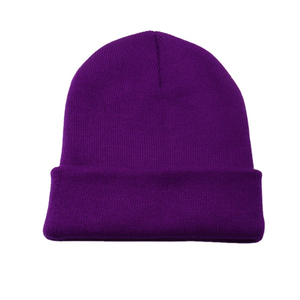 Unisex <b>Wool</b> <b>Beanie</b> <b>Hat</b> Solid Color Embroidery Decorated Casual Winter Cap for Adults 56-58CM Head Circumference - Product Image 4
