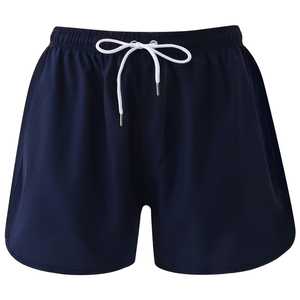 Pantalones Cortos Tipo Culotte para Mujer, Cintura Elástica, Color Sólido, Pierna Ancha, Casuales, Primavera-Verano, Tejido 100% Algodón, Personalizables - Product Image 2