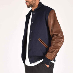 Blouson de baseball personnalisé en gros 2026, style streetwear, broderie lettres, dernière collection, coupe-vent d'hiver, chaud, en laine, pour hommes - Product Image 3