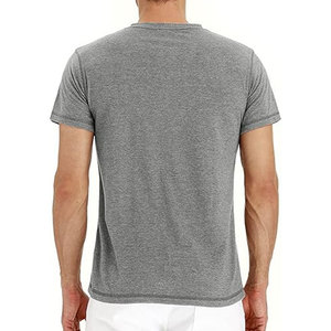 T-shirt décontracté unisexe léger de qualité supérieure, t-shirt Henley pour homme, coupe ajustée, coton doux, boutons, couleur unie, été - Product Image 4