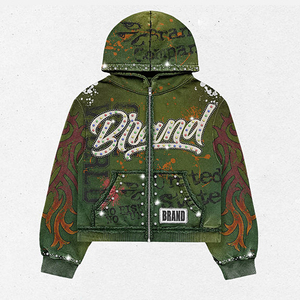 BRAND Unisex Streetwear Hooded Tracksuit Full Sleeve Drawstring Closure Washed Solid Printed <b>Shorts</b> Set Winter Casual Wear - Product Image 5
