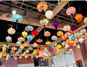 HANDMADE VIETNAMESE SILK <b>LANTERNS</b> – COLORFUL DECORATIVE HANGING <b>LANTERNS</b> FOR HOME & EVENTS - Product Image 2