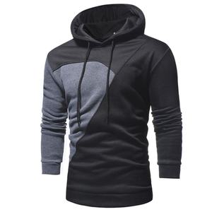 Sweat-shirt à capuche bicolore pour homme, pull à blocs de couleur, design contrasté, tissu doux, style décontracté urbain, tenue moderne pour tous les jours - Product Image 4