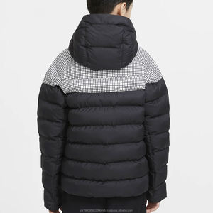 Custom Wholesale Men's Winter Puffer Jacket Water-Resistant Hooded <b>Bubble</b> <b>Coat</b> Two-Tone Color Block Quilted Thick Warm Parka - Product Image 4