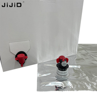 Sac BIB personnalisé JIJID en carton pour café, jus, vin, emballage de sac liquide flexible en aluminium, sac aseptique souple en carton