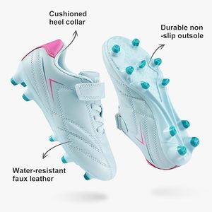 Boys Mesh Football Soccer Shoes Green Blue Rubber Sneakers Outsole Breathable EVA Midsole Summer Outdoor Sport Cleats Cheap <b>Boot</b> - Product Image 2