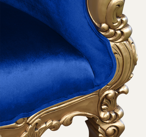 Silla de Trono Tallada a Mano en Madera de Caoba Sólida, Diseño Europeo, Mueble Real Clásico Antiguo - Product Image 4