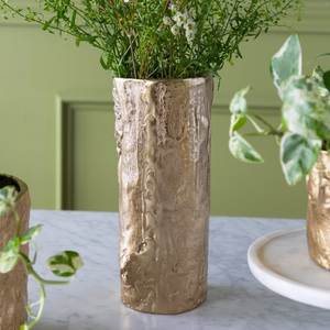 Brass Tabletop Vases Set Of Three Traditional Design With Handle Hammered Finish Decorative Metal Containers - Product Image 2