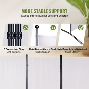 6.1 ft Fabric Partition Office & Bedroom Divider 3-<b>Panel</b> Folding Privacy <b>Screens</b> Room Dividers for Better Privacy - Product Image 3