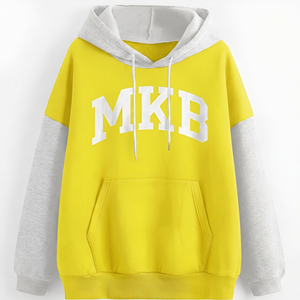 เสื้อสเวตเชิ้ตคอกลม MKB แบบยูนิเซ็กส์ ทรงโอเวอร์ไซส์ ผ้าฟลีซ แขนยาวปกติ สไตล์ลำลอง สตรีทแวร์ มีกระเป๋าหน้า พิมพ์ลาย  รักษ์โลก - Product Image 6