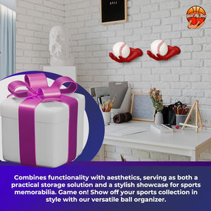 Support mural multifonctionnel en polypropylène en forme de main pour ballons de football, volleyball et rugby - Product Image 3