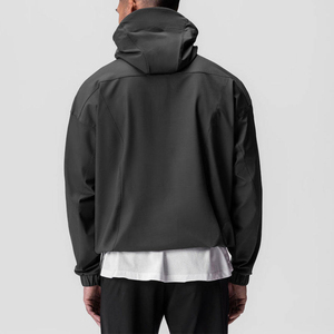 <b>Men's</b> Waterproof Windbreaker Anorak <b>Pullover</b> Hoodie Half-Zip Kangaroo Pocket Elastic Cuff Techwear Streetwear <b>Jacket</b> Wholesale - Product Image 5